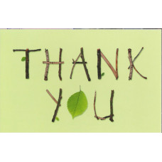 Twigs and Leaf Thank You Card