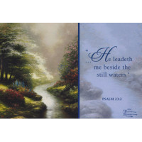 He Leadeth Me Card