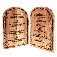 Wooden Ten Comandments Hinged Wooden Ten Comandments Hinged