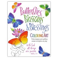 Butterflies, Blossoms and Blessings Colouring Art