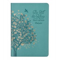 Be Still & Know Teal Luxleather Journal