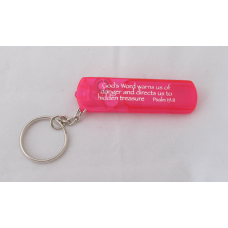 God's Word Keychain Pink