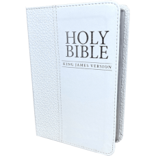 KJV Compact Bible LuxLeather White