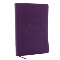 NKJV Large Print Bible Purple Leathersoft