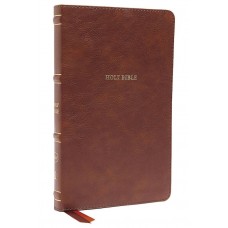 NKJV Thinline Bible, Brown Leathersoft